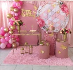 Kit Rosê Gold Com Três Painéis  - imagem 1