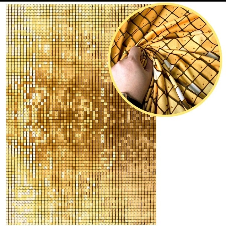 Capa Painel Retangular Dourado Imitação Gliter  - jessica jardin dos Reis