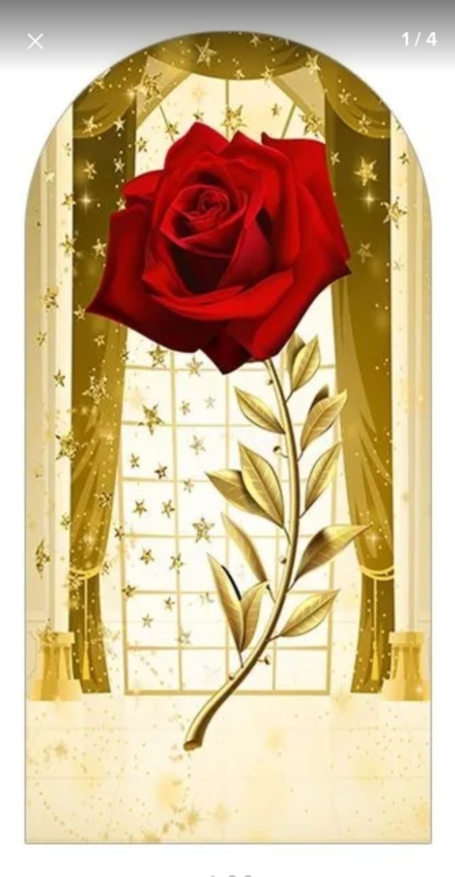 Capa Painel Romano Rosa Vermelha  - jessica jardin dos Reis