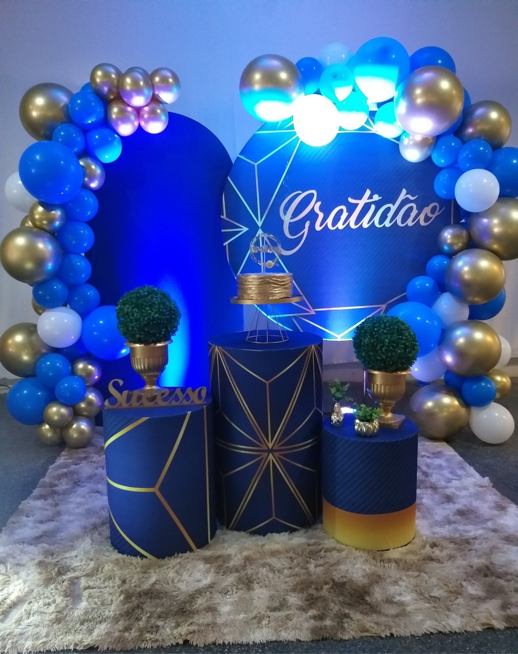 Kit Gratidão Azul Com Dourado  - jessica jardin dos Reis