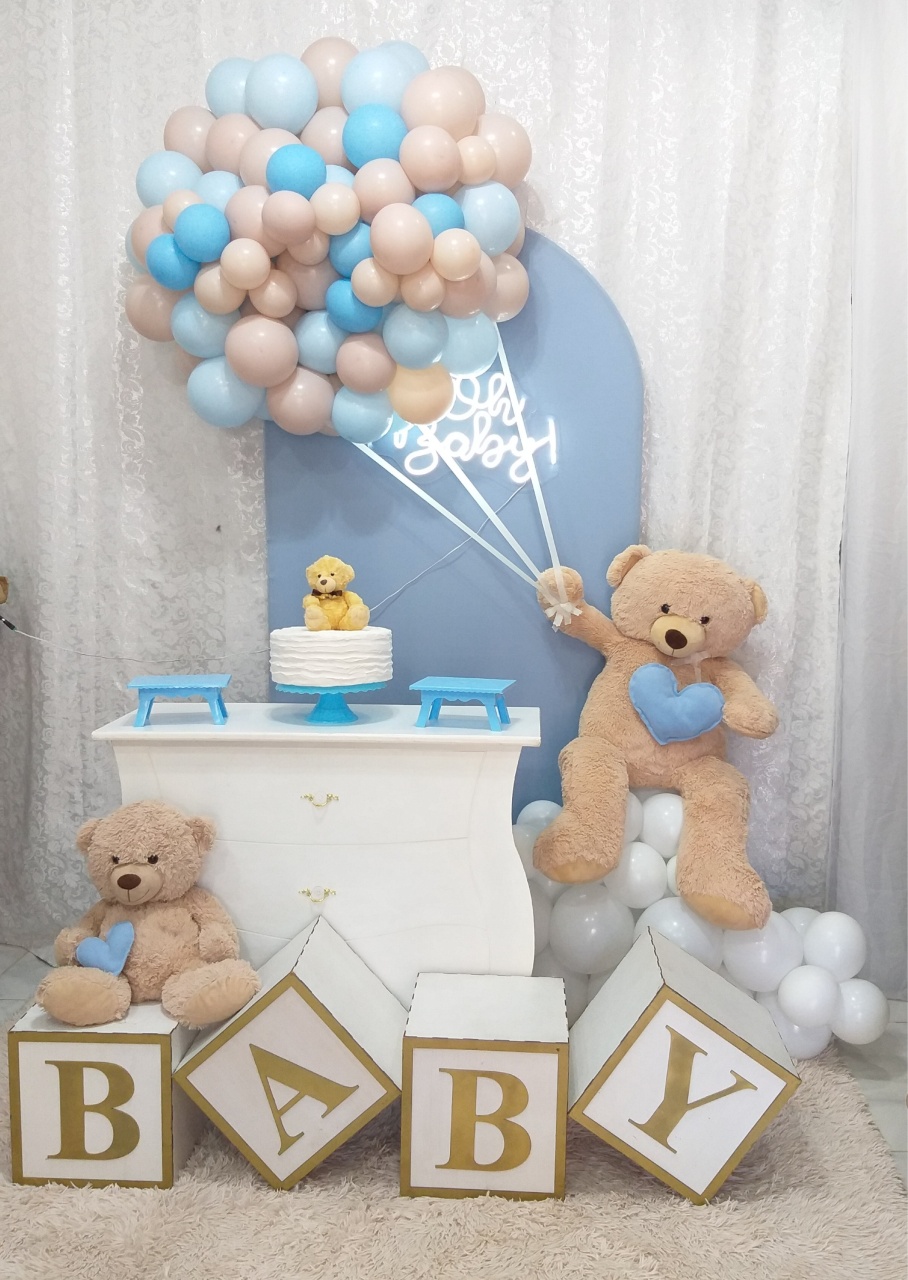 Chá Baby Azul ,Branco E Bege 3 - jessica jardin dos Reis