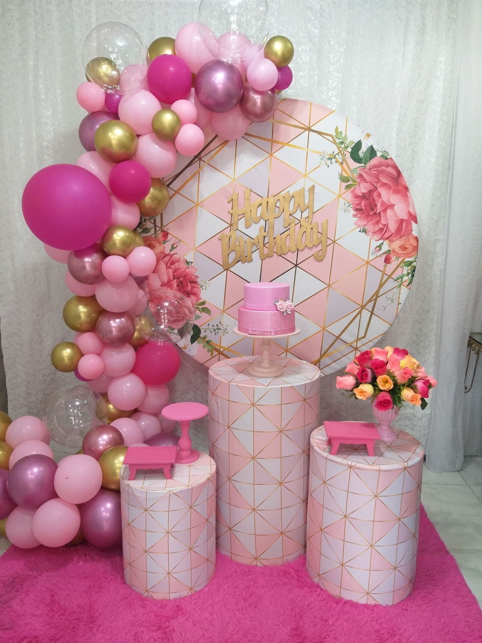 Kit Rosa Floral 1 - jessica jardin dos Reis