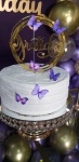 15 Anos Floral  Roxo,Lilás Com Dourado  - imagem 7
