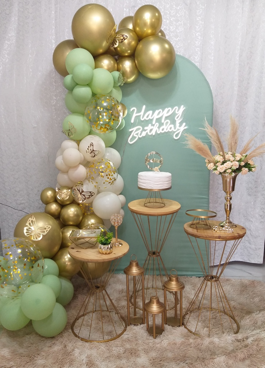 Kit  Verde Chá Com Dourado - jessica jardin dos Reis