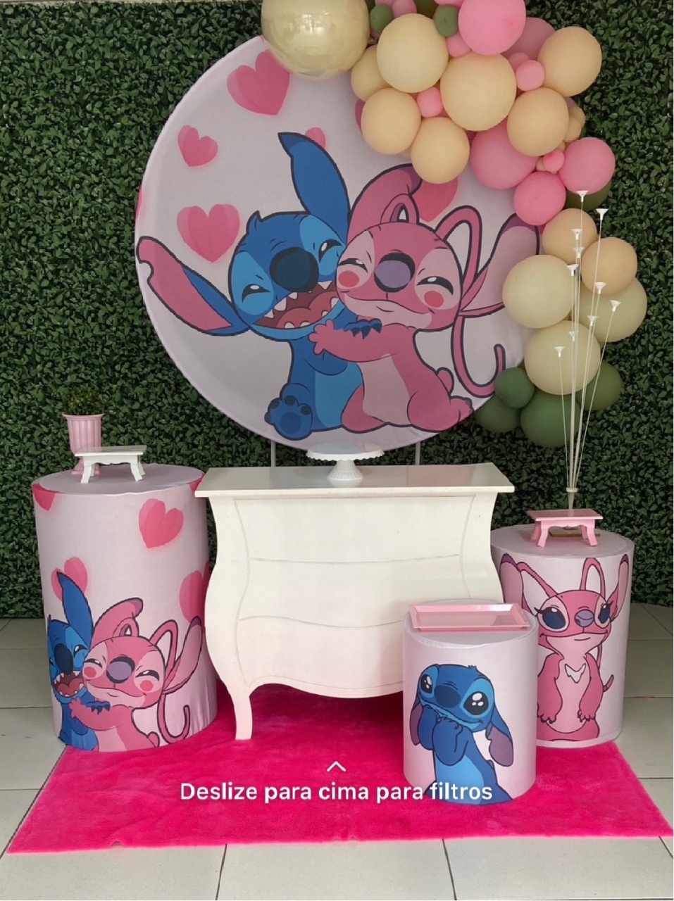 Stitch Rosa  - Decorkidfesta
