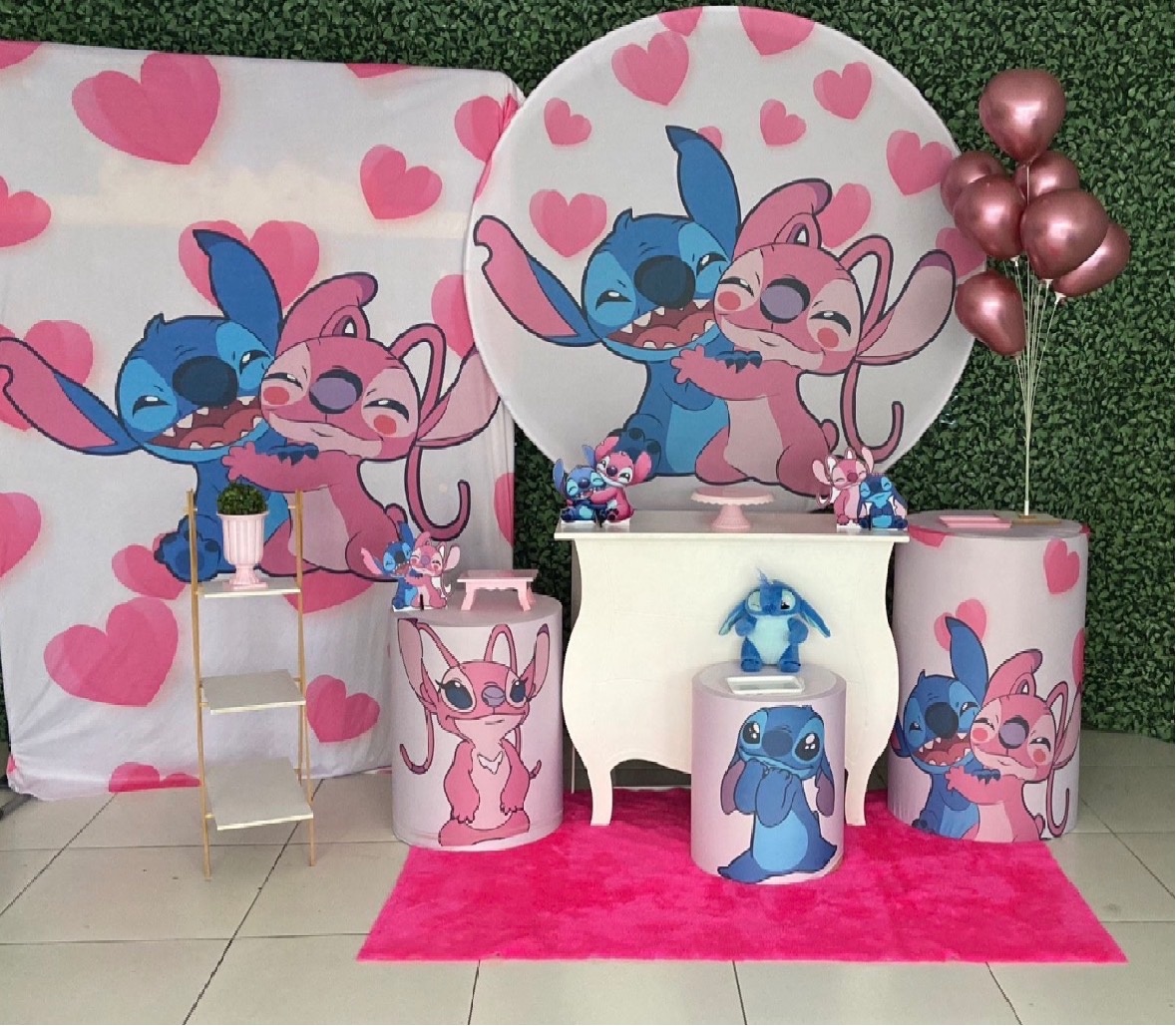 Stitch Rosa  - Decorkidfesta