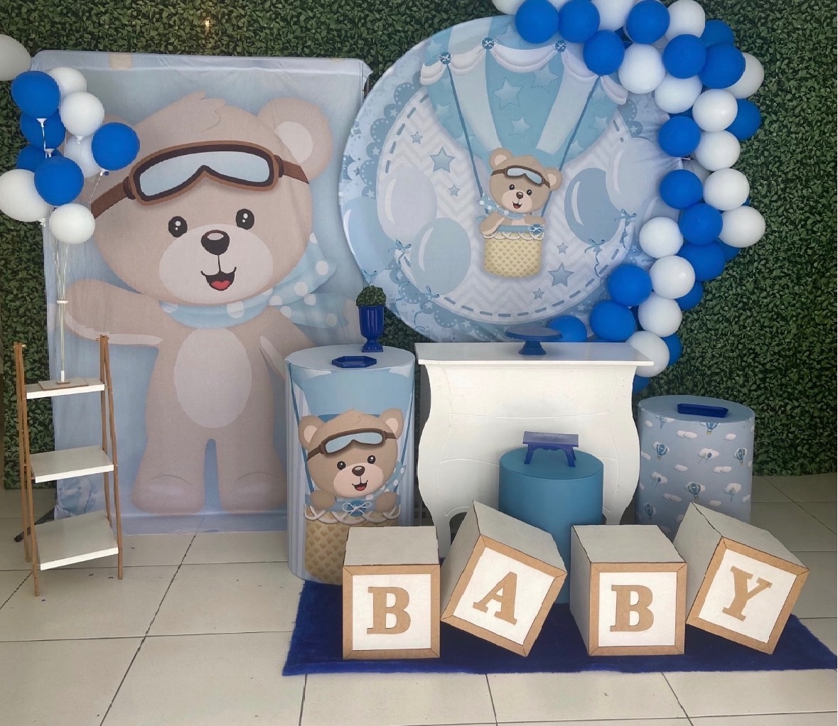 Ursinho Baloeiro Com Cubo Baby  - Decorkidfesta