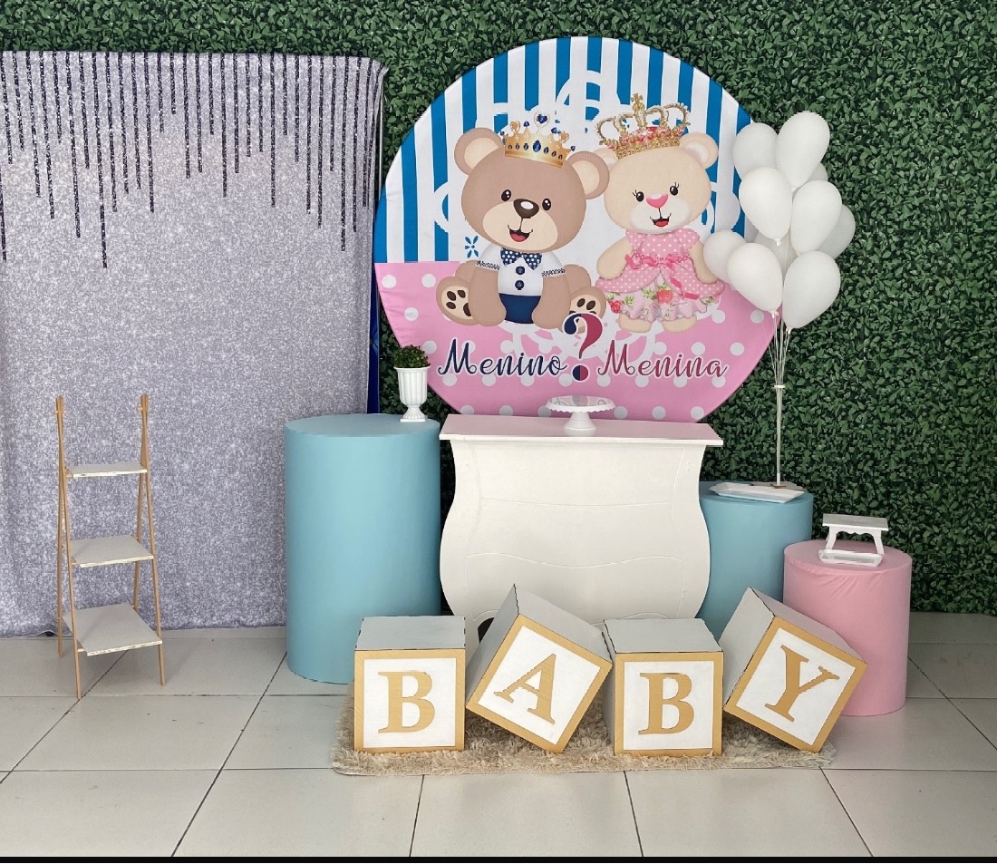 Chá Revelação (2 Urso) Sem Cubo Baby - Decorkidfesta