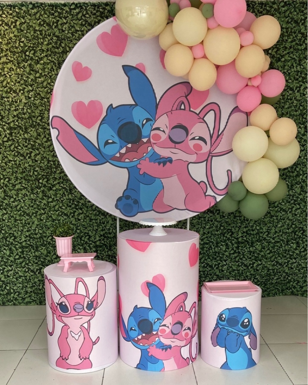 Stitch Rosa  - Decorkidfesta