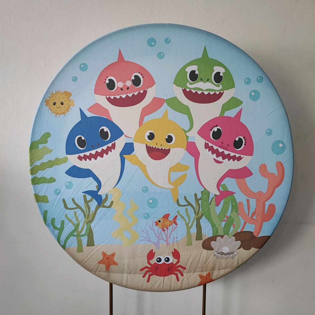 Capa Painel Baby Shark     Medio 1X1 - Mary Decor Festas & Locações