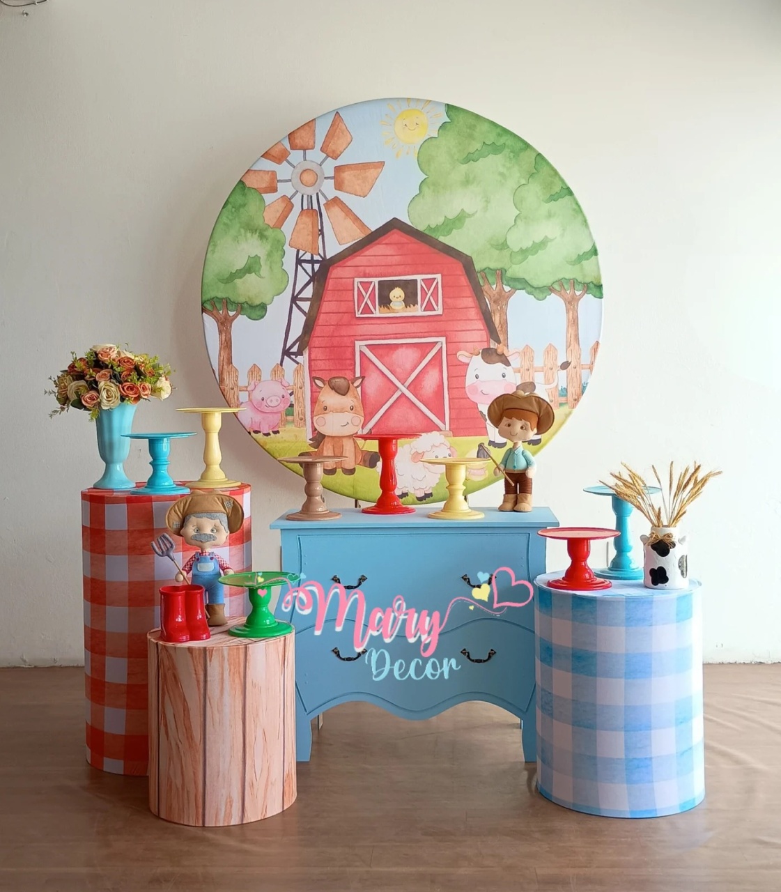 02 Fazendinha Kit Festa Em Casa   - Mary Decor Festas & Locações