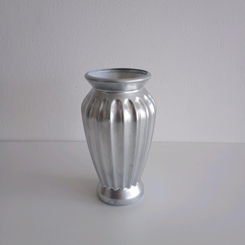 Vaso Plástico Prata - Mary Decor Festas & Locações