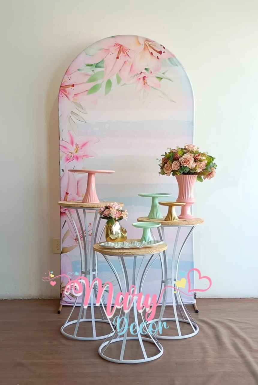 Floral Azul E Rosa Kit Celebre - Mary Decor Festas & Locações