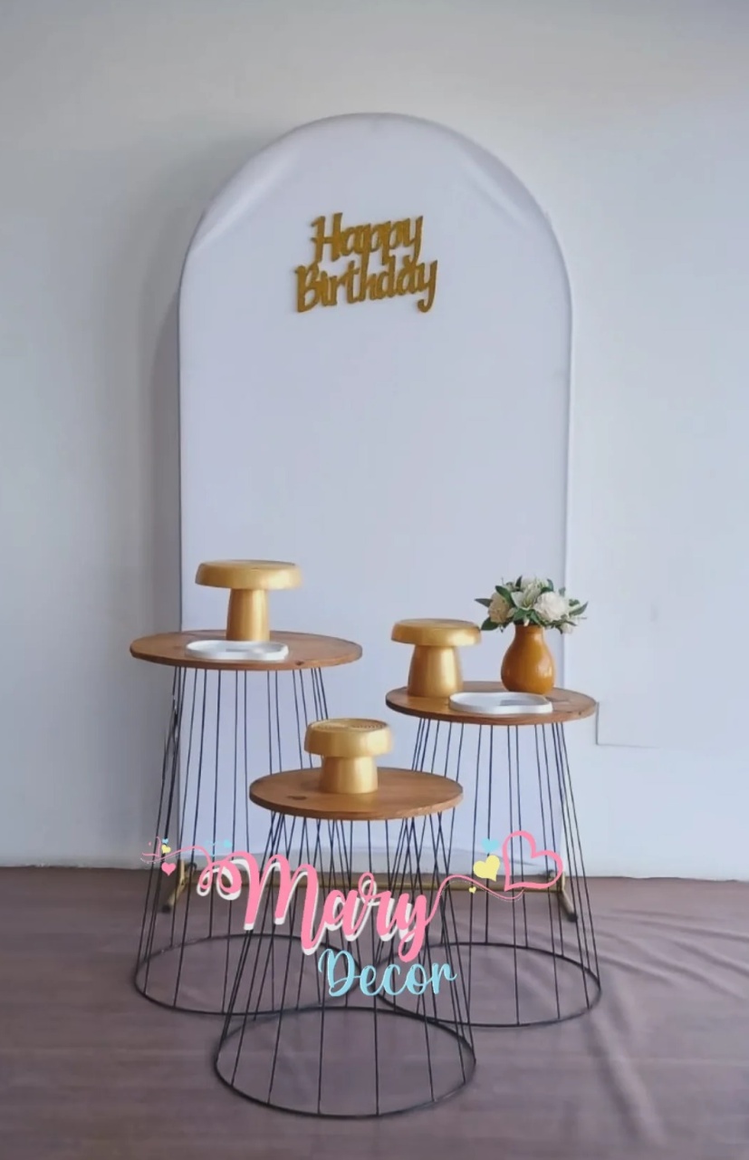 Kit Meu Dia Branco E Dourado  - Mary Decor Festas & Locações
