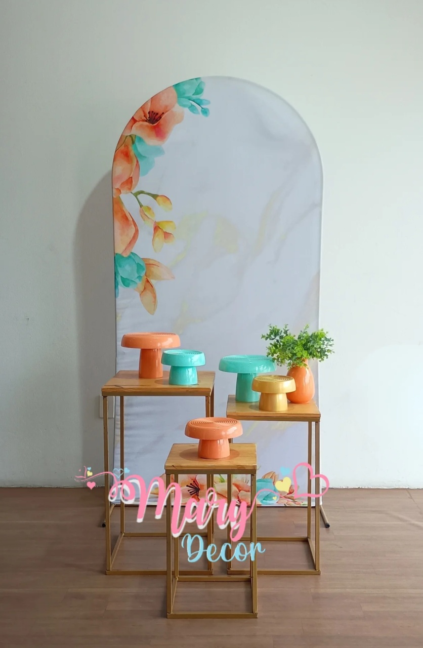 Floral Laranja Kit Meu Dia Especial    - Mary Decor Festas & Locações