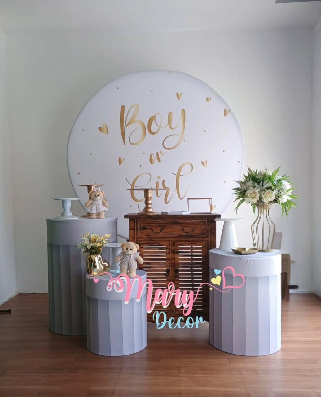 Chá Revelação Dourado  Kit Meu Chá  - Mary Decor Festas & Locações