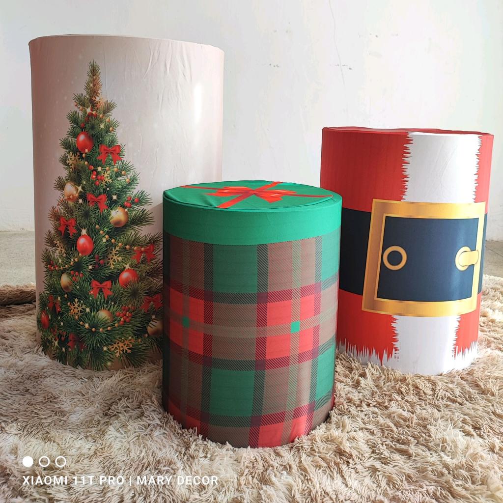 Capas Cilindro  Natal 1 - Mary Decor Festas & Locações
