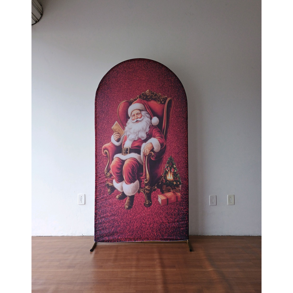 Capa Veste Fácil Painel Romano Papai Noel - Mary Decor Festas & Locações