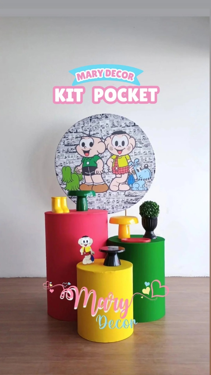 Kit Pocket Cascão E Cebolinha - Mary Decor Festas & Locações