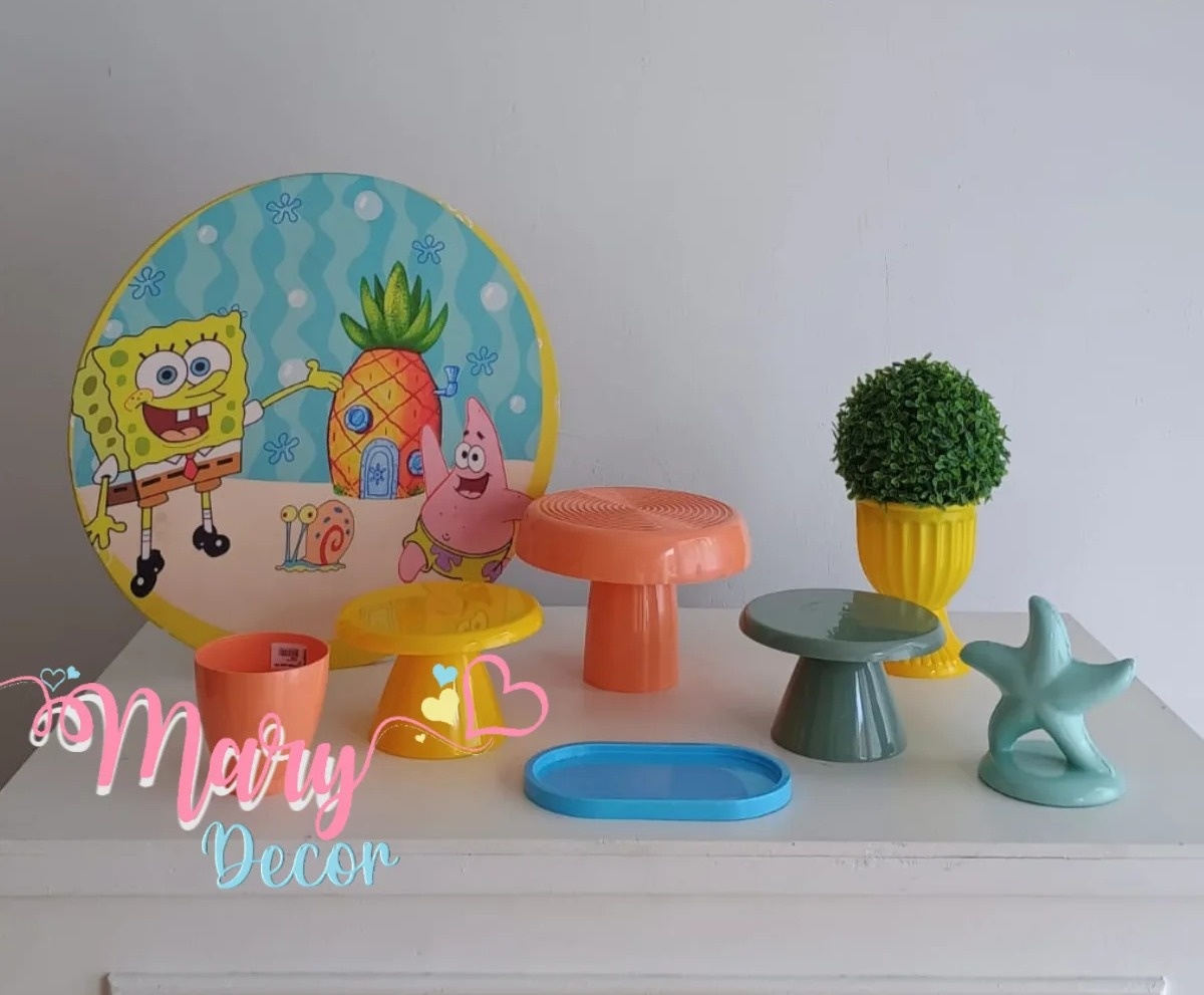 Mini Kit Bob Esponja  - Mary Decor Festas & Locações