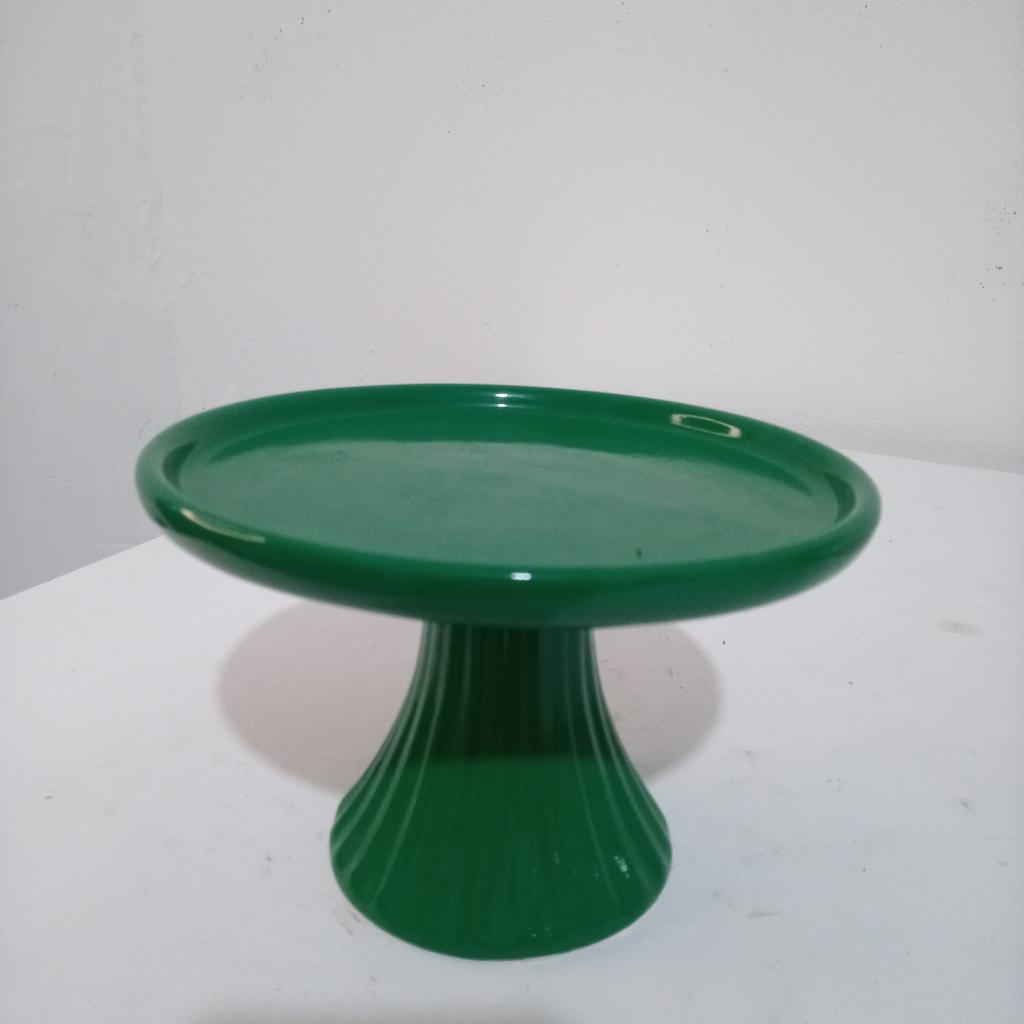 Bandeja  Ceramica Verde  P - Mary Decor Festas & Locações