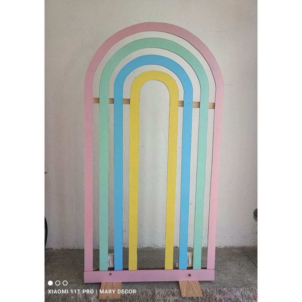 Painel Arco Iris - Mary Decor Festas & Locações