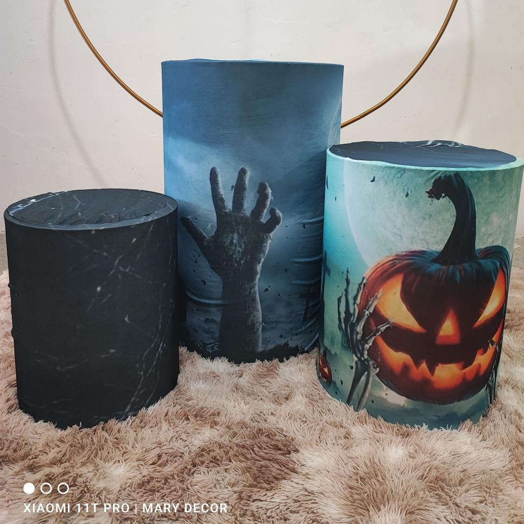 Capas Cilindro Halloween - Mary Decor Festas & Locações