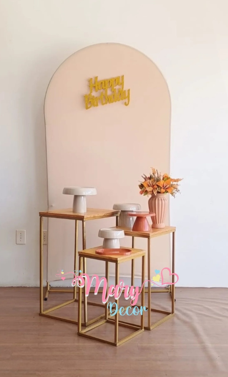 Kit Meu Dia Bege Com Terra Cota   - Mary Decor Festas & Locações