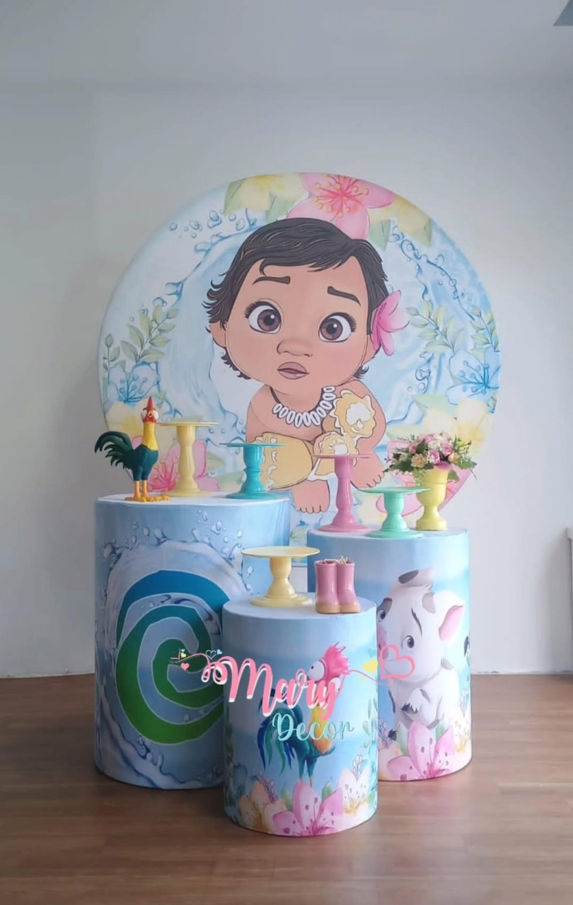 Moana Baby Kit Só Um Bolinho - Mary Decor Festas & Locações
