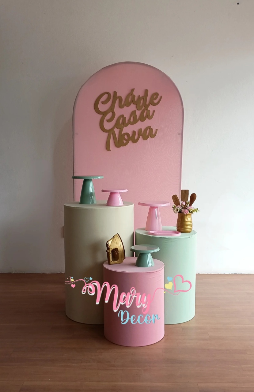 Celebre Básico Rose E Verde  - Mary Decor Festas & Locações