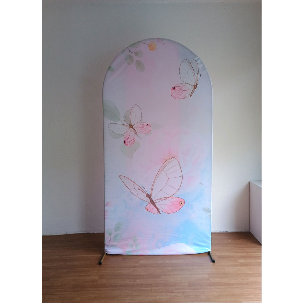 Capa Veste Fácil Painel Romano Borboletas - Mary Decor Festas & Locações