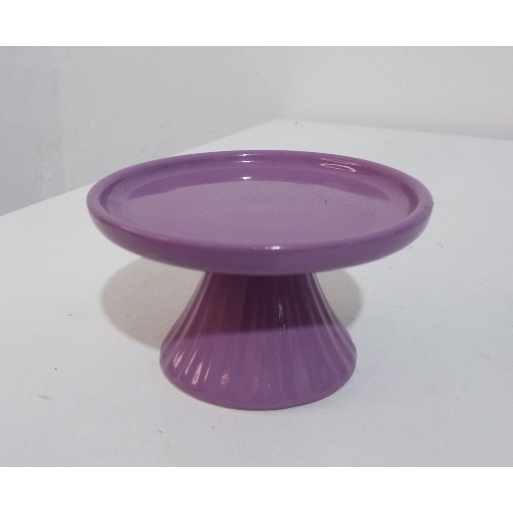 Bandeja Ceramica Lilas Pp - Mary Decor Festas & Locações