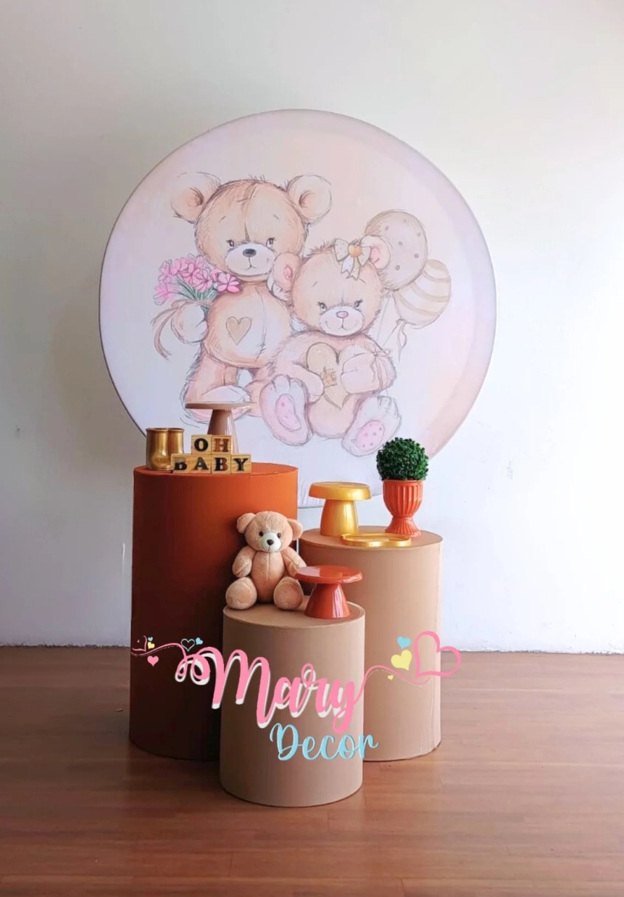 Kit Básico Cha  de Bebê Urso  - Mary Decor Festas & Locações