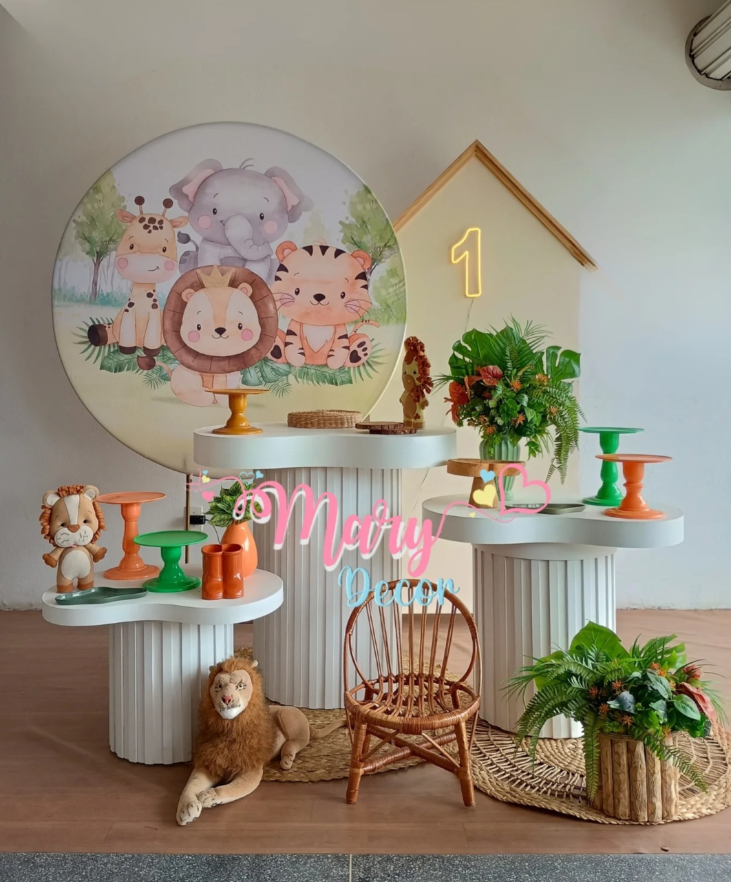 Safari Celebre Baby Luxo +Adicionais - Mary Decor Festas & Locações