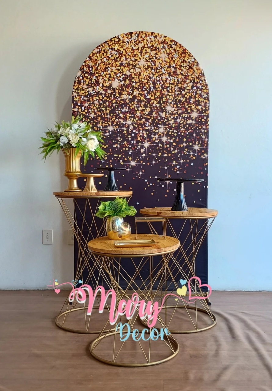 Preto E Dourado Kit Celebre - Mary Decor Festas & Locações