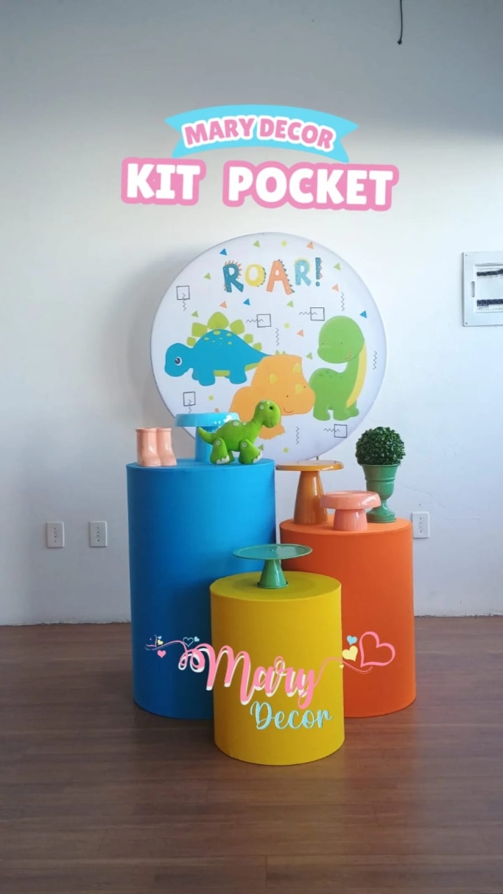 Kit Pocket Dino Baby 2 - Mary Decor Festas & Locações