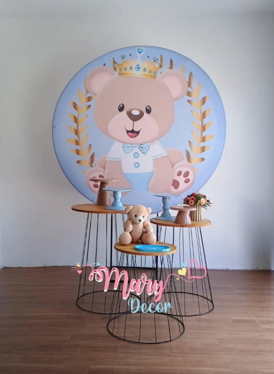 Urso Principe Azul Kit Cha de Bebe  Só Uma Coisinha Simples - Mary Decor Festas & Locações