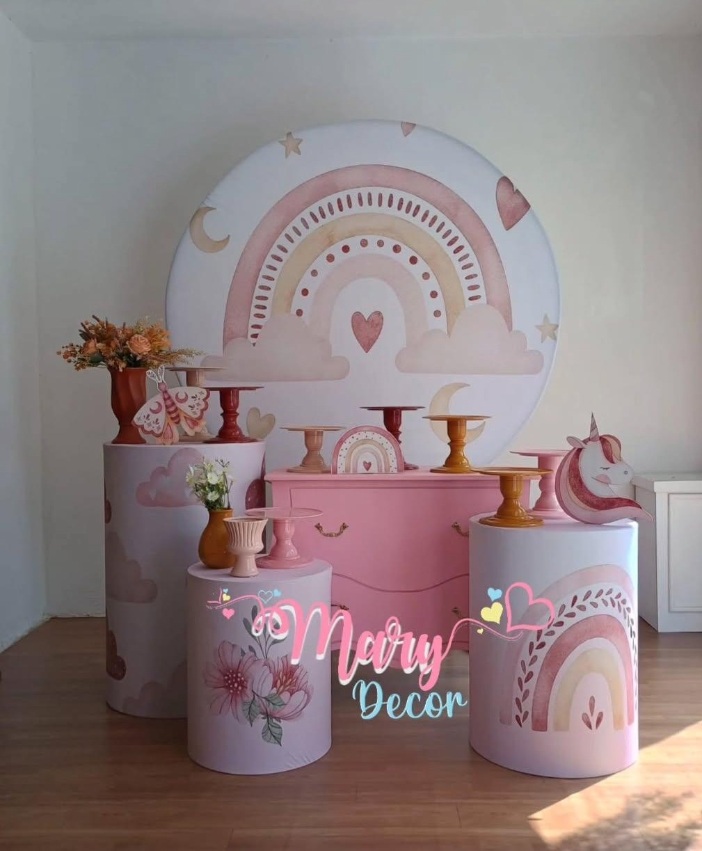 Arco Iris Boho Kit Festa Em Casa - Mary Decor Festas & Locações
