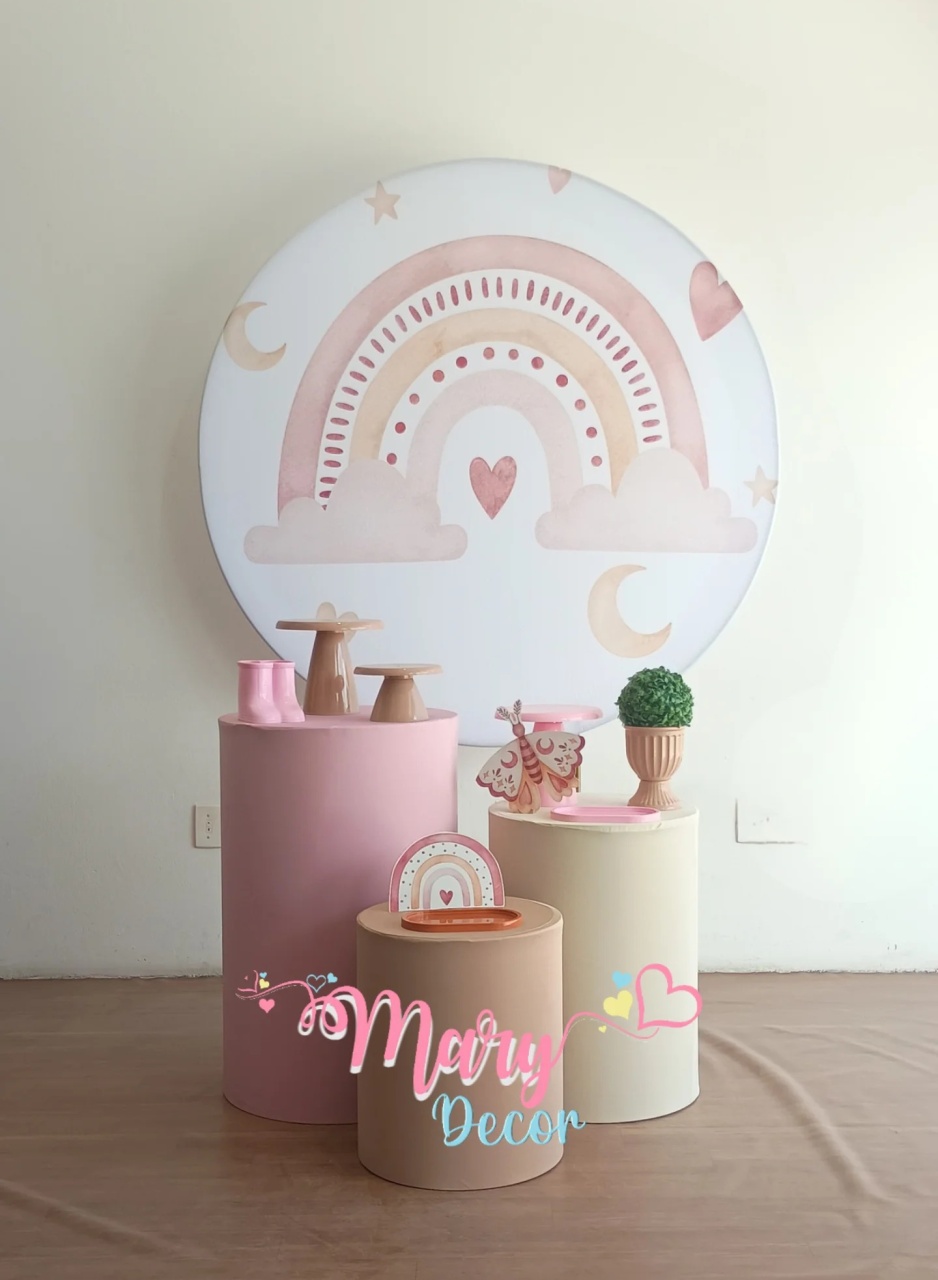 Arco Íris Boho Kit Básico - Mary Decor Festas & Locações