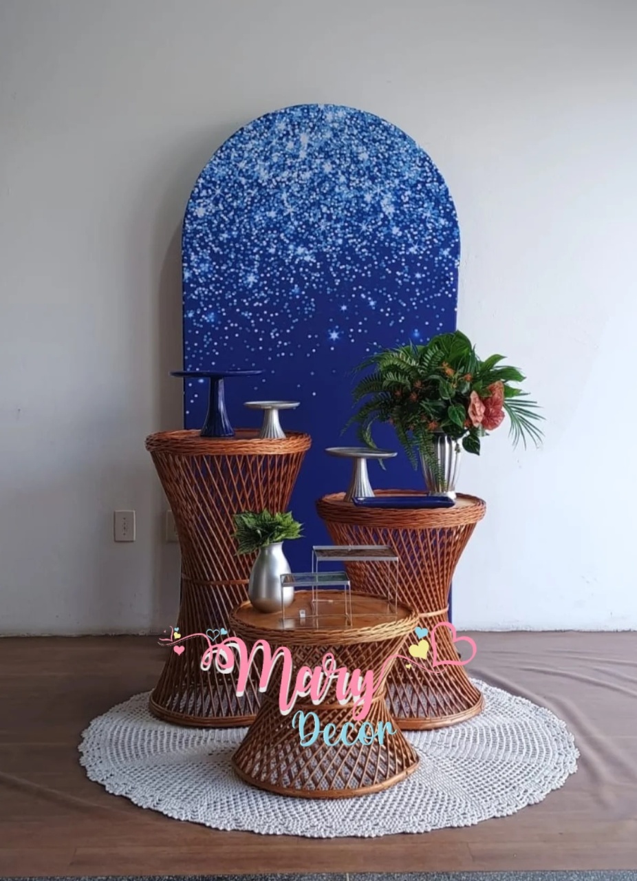 Kit Luxinho Azul E Prata  - Mary Decor Festas & Locações
