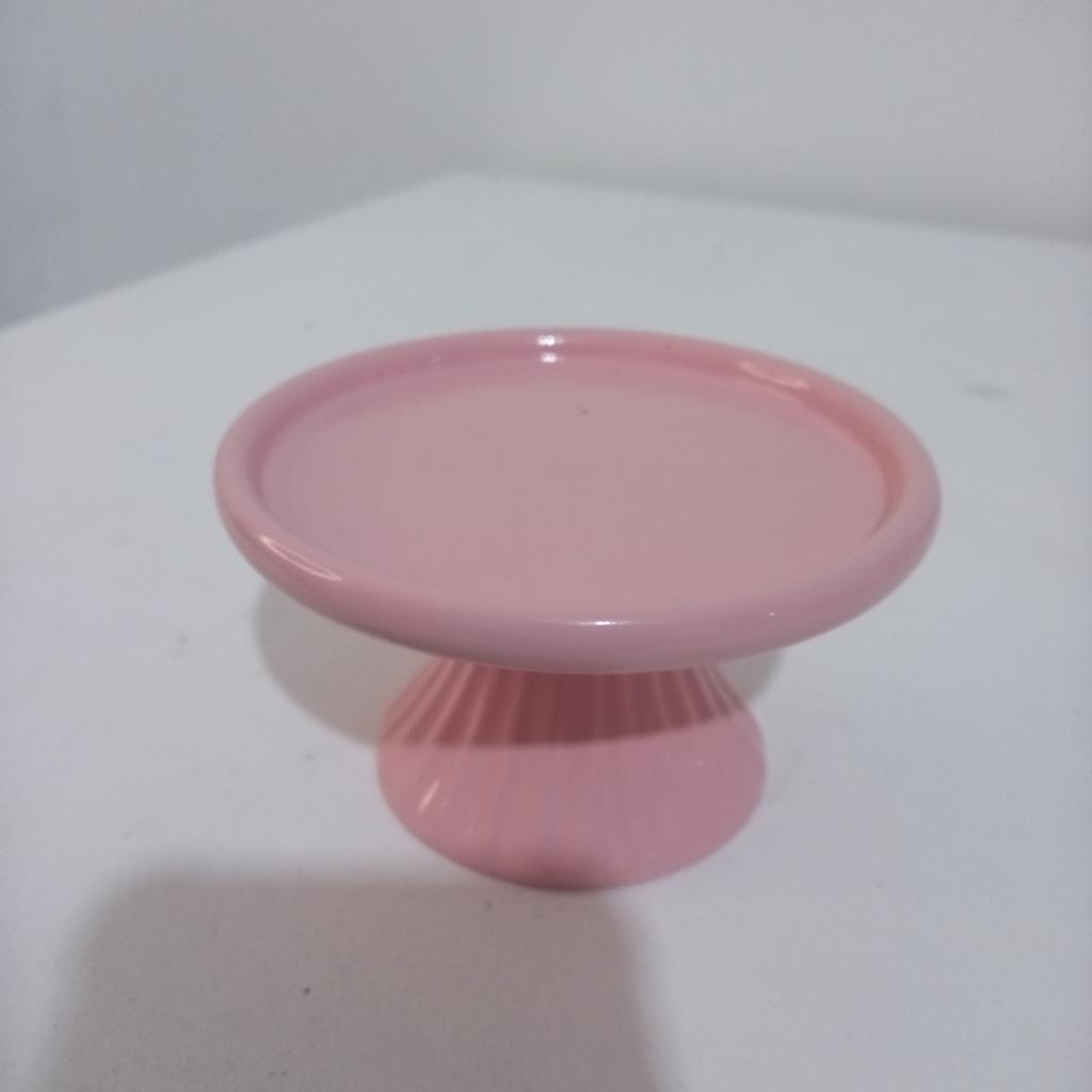 Bandeja Ceramica Rosa  Baby Pp - Mary Decor Festas & Locações
