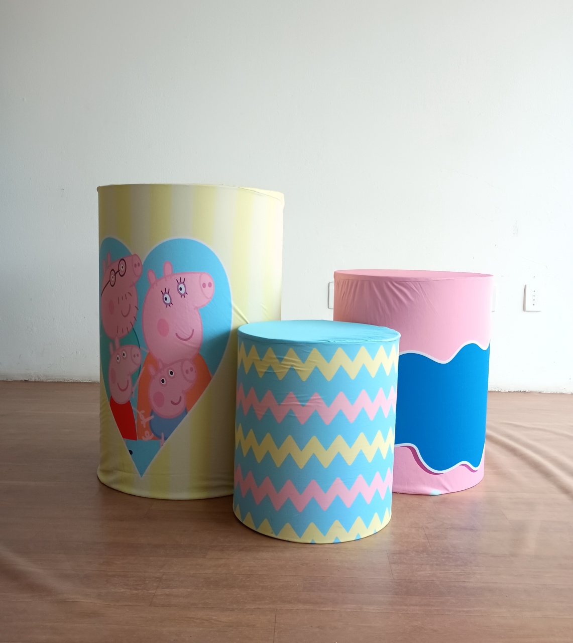 Trio de Capas Cilindros Peppa Pig - Mary Decor Festas & Locações