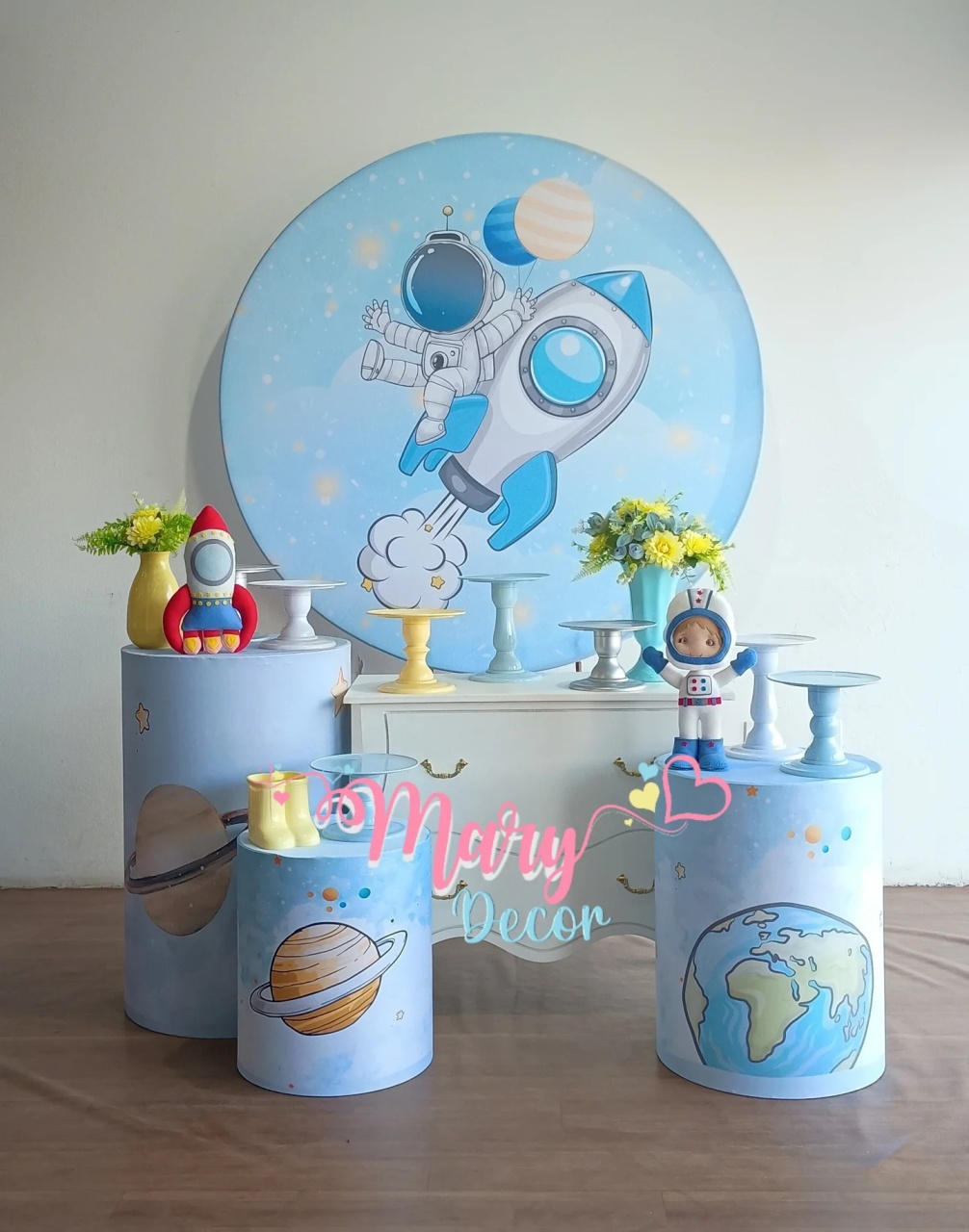 Astronauta Kit Festa Em Casa  - Mary Decor Festas & Locações
