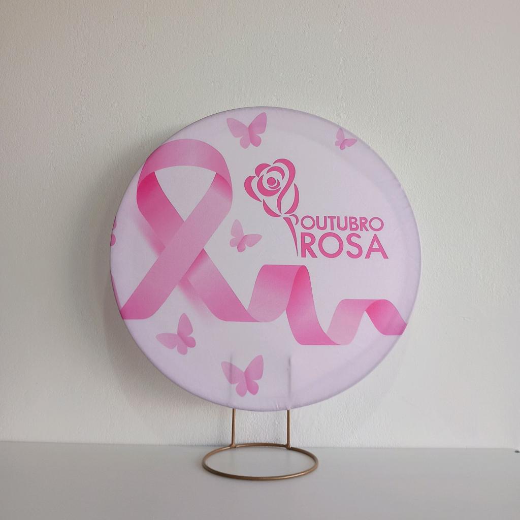 Capa Mini Painel 0.50X0.50 Outubro Rosa - Mary Decor Festas & Locações