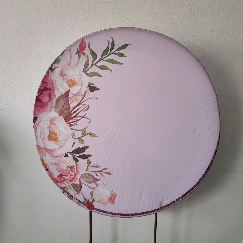 Capa Painel Painel.floral Rosa Medio - Mary Decor Festas & Locações