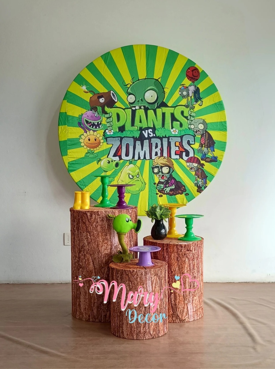  Zombiesxplants  Kit So Um Bolinho  - Mary Decor Festas & Locações
