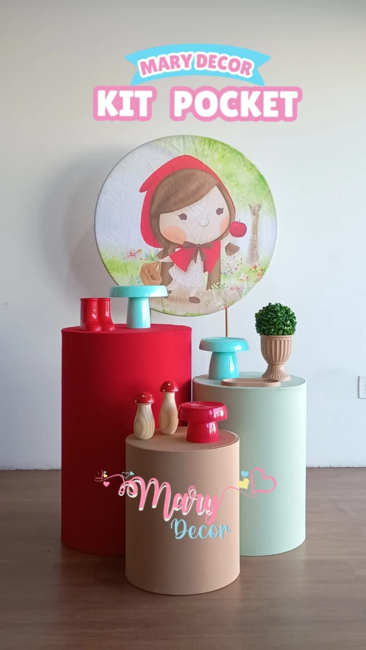 Kit Pocket Chapeuzinho Vermelho - Mary Decor Festas & Locações