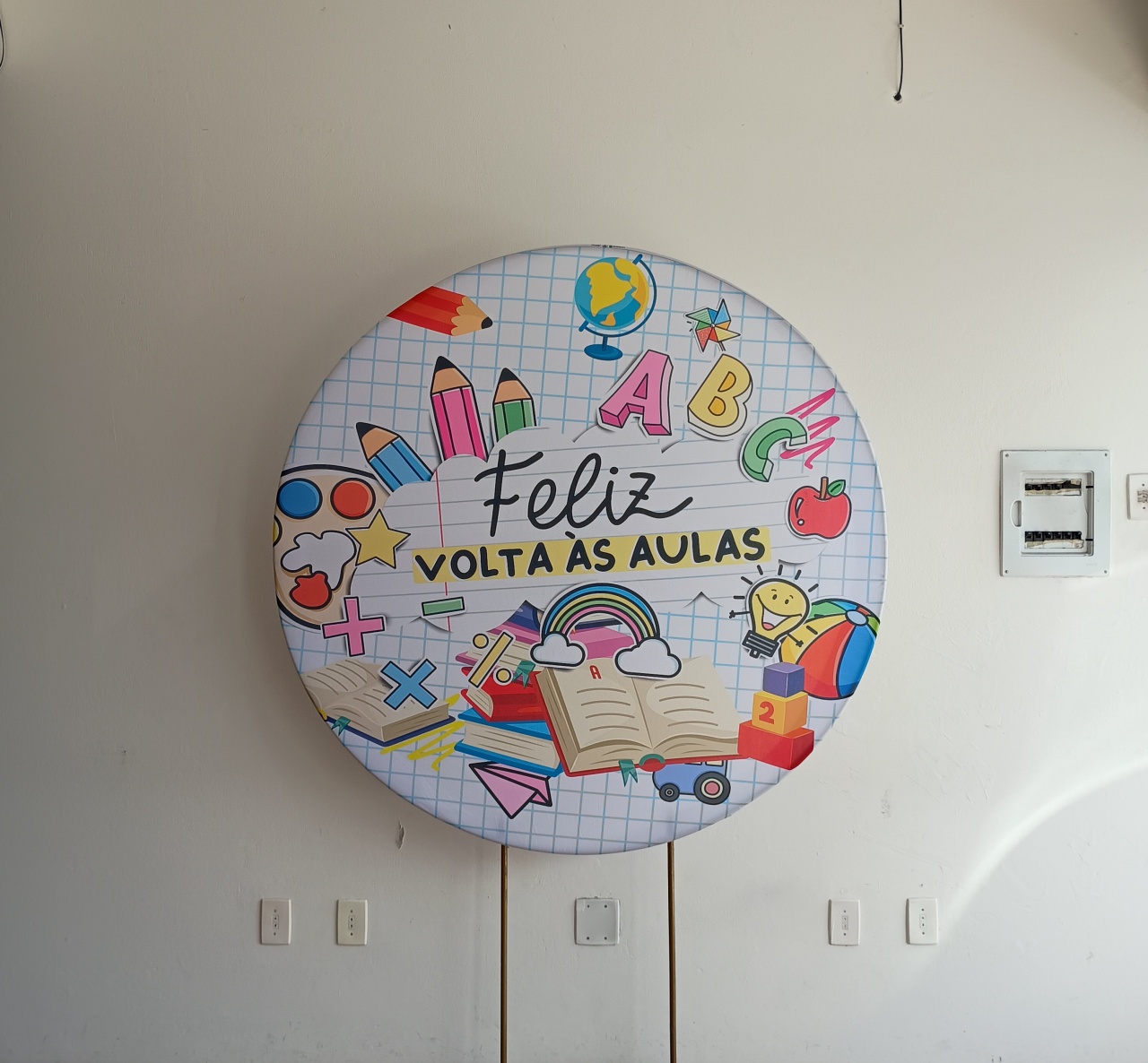 Capa Para Painel Redondo Volta As Aulas - Mary Decor Festas & Locações