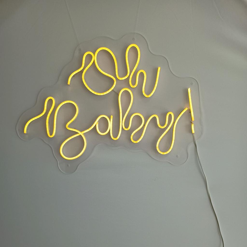 Letreiro de Led Oh Baby  - Mary Decor Festas & Locações