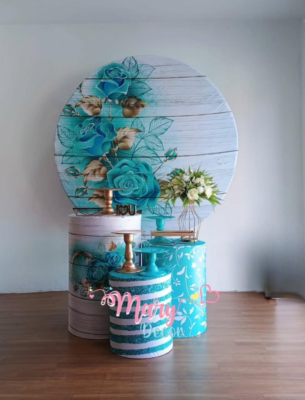  Floral Tiffany Kit Só Um Bolinho Adulto  - Mary Decor Festas & Locações